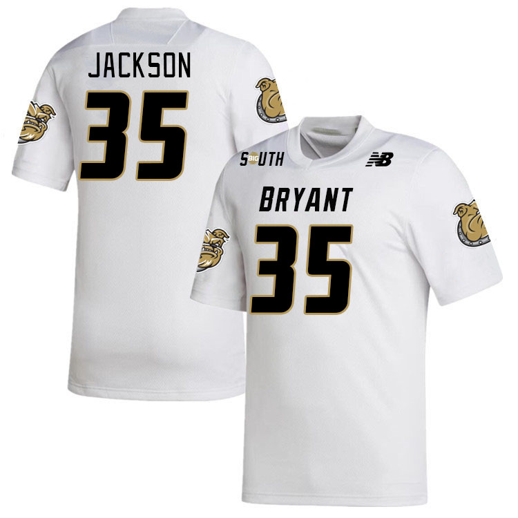 Men-Youth #35 Trenton Jackson Bryant Bulldogs 2023 College Football Jerseys Stitched Sale-White